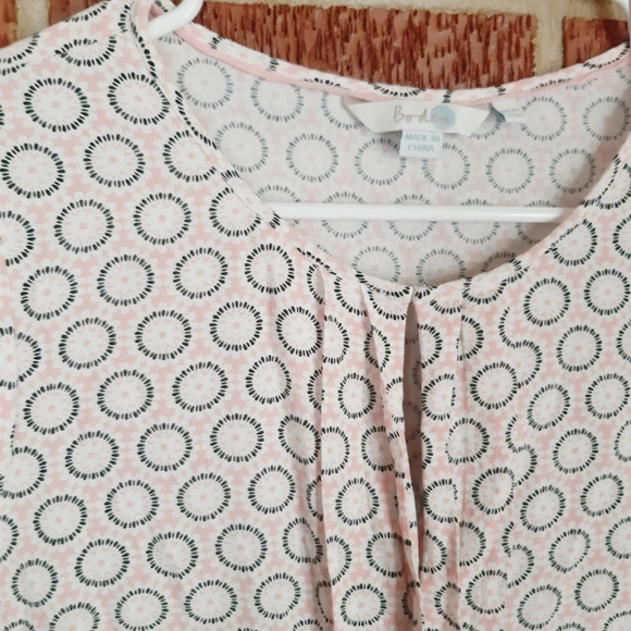 BODEN Pink Brown Floral Blouse 8 - Picture 3 of 3